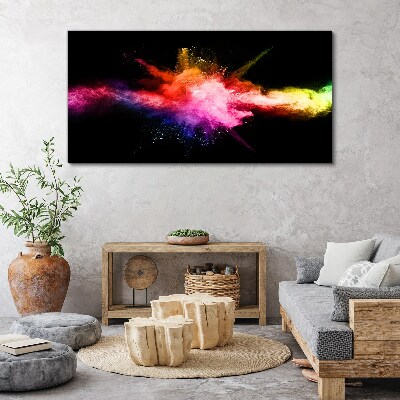 An explosion of colors in the dark Canvas Wall art