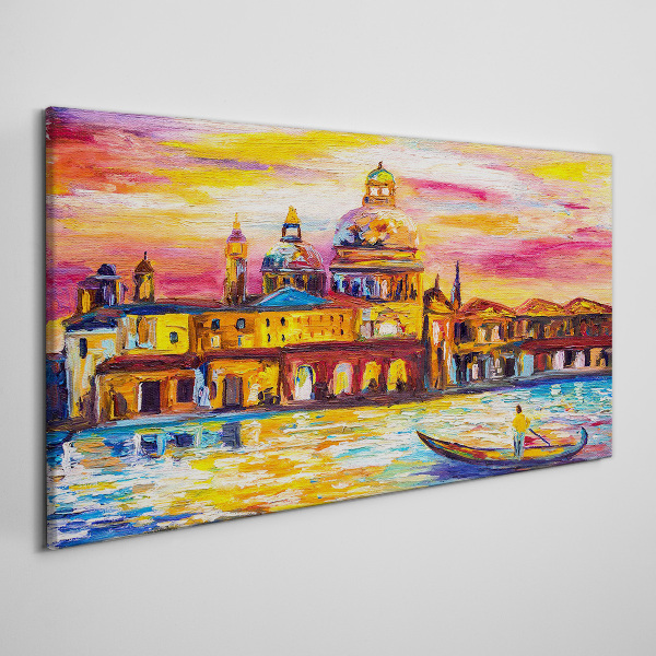 Venice in sunset colors Canvas Wall art