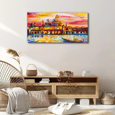 Venice in sunset colors Canvas Wall art