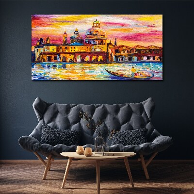Venice in sunset colors Canvas Wall art