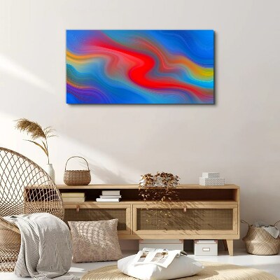 Waves of color in motion Canvas Wall art
