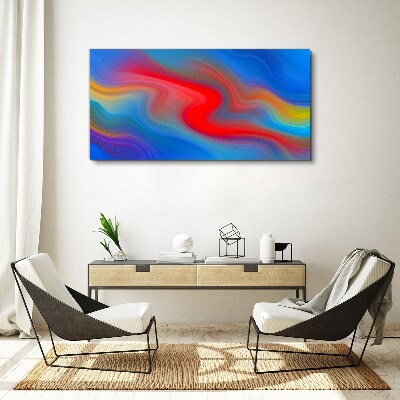 Waves of color in motion Canvas Wall art