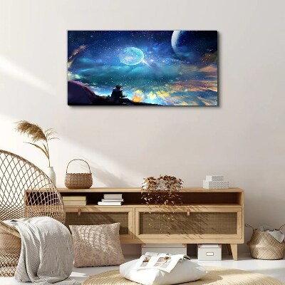 Cosmic night under the stars Canvas Wall art