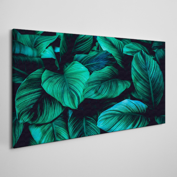 Green tropical leaves Canvas Wall art