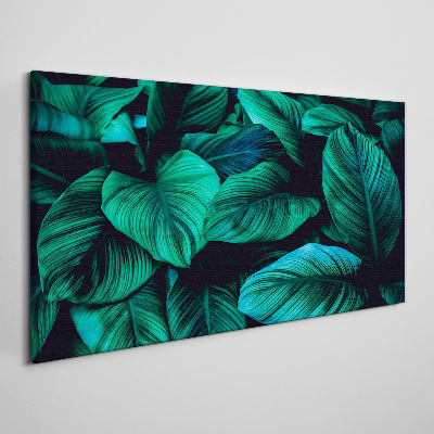 Green tropical leaves Canvas Wall art