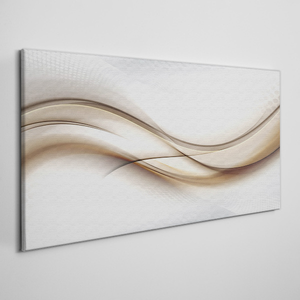 Waves in shades of beige Canvas Wall art
