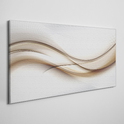 Waves in shades of beige Canvas Wall art