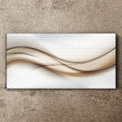 Waves in shades of beige Canvas Wall art