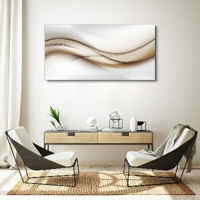 Waves in shades of beige Canvas Wall art