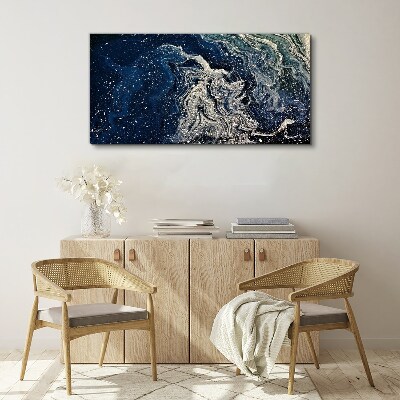Ocean waves in blue tones Canvas Wall art