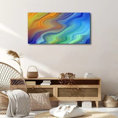 Waves of color in motion Canvas Wall art