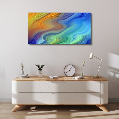 Waves of color in motion Canvas Wall art
