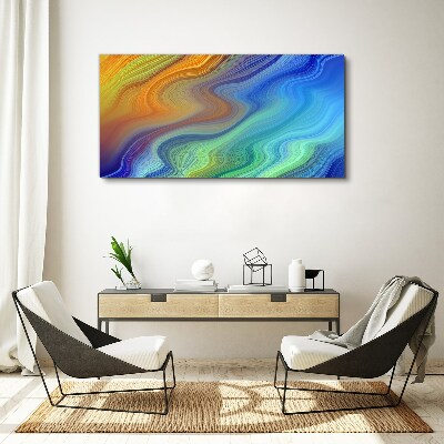 Waves of color in motion Canvas Wall art