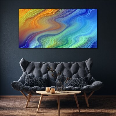 Waves of color in motion Canvas Wall art