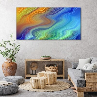 Waves of color in motion Canvas Wall art