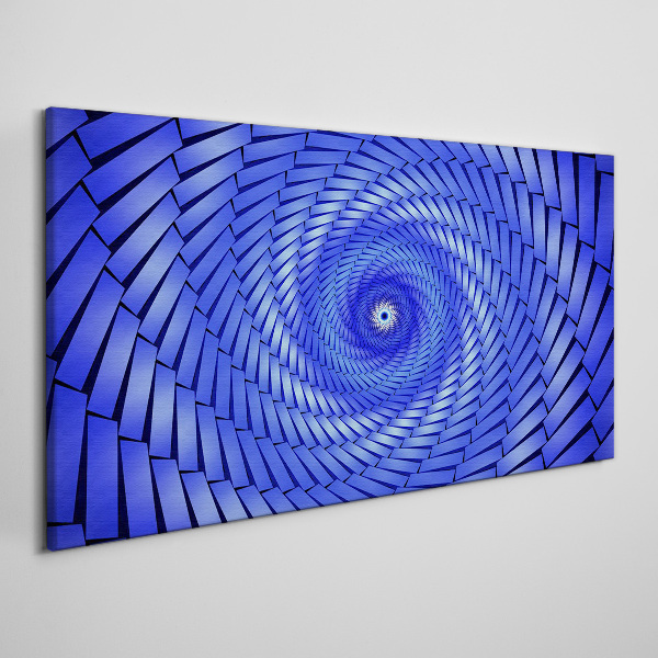 Blue Geometric Swirl Canvas Wall art