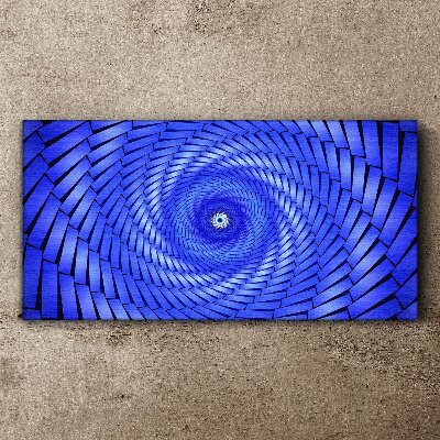 Blue Geometric Swirl Canvas Wall art