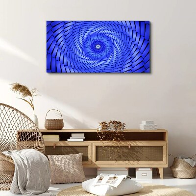 Blue Geometric Swirl Canvas Wall art