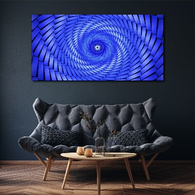Blue Geometric Swirl Canvas Wall art