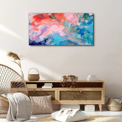 Oceanic Color Swirls Canvas Wall art