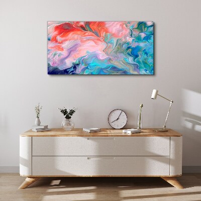 Oceanic Color Swirls Canvas Wall art