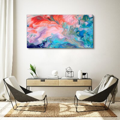 Oceanic Color Swirls Canvas Wall art