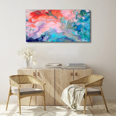 Oceanic Color Swirls Canvas Wall art