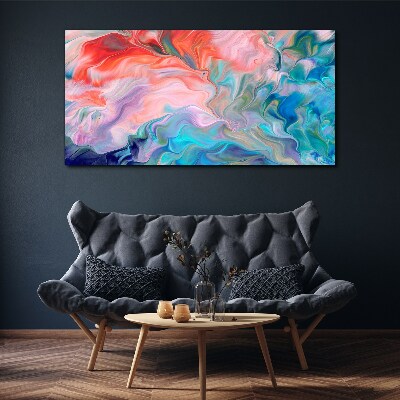 Oceanic Color Swirls Canvas Wall art