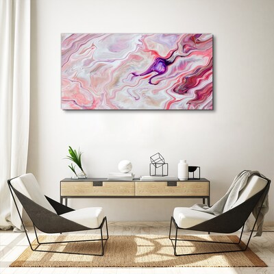 Pink waves of abstraction Canvas Wall art