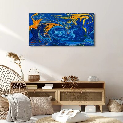 Oceanic Swirls of Color Canvas Wall art