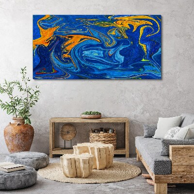 Oceanic Swirls of Color Canvas Wall art