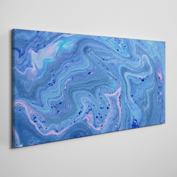 Ocean waves of blue marble Canvas Wall art