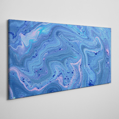 Ocean waves of blue marble Canvas Wall art