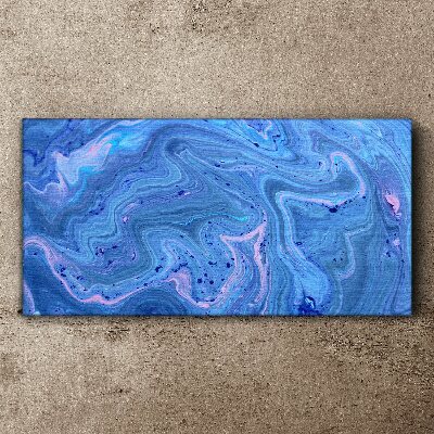 Ocean waves of blue marble Canvas Wall art