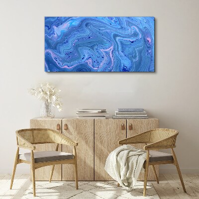 Ocean waves of blue marble Canvas Wall art