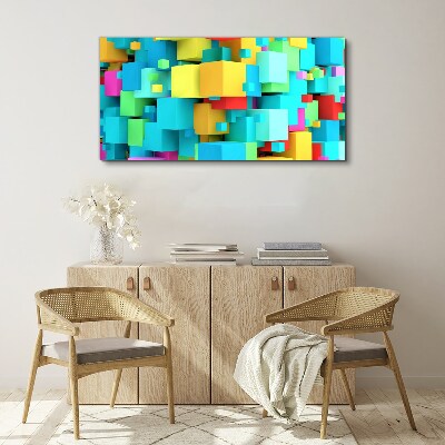 Abstract cubes Canvas Wall art