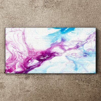 Waves of colors in blue and pink Canvas Wall art
