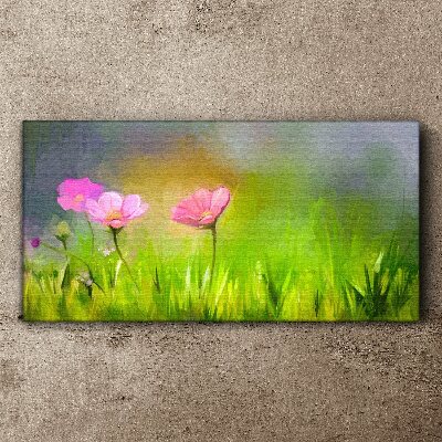 Abstract flowers nature Canvas Wall art