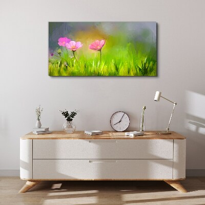 Abstract flowers nature Canvas Wall art