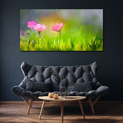 Abstract flowers nature Canvas Wall art