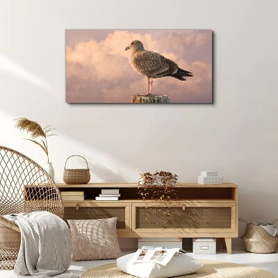 Winged Guardian in the Clouds Canvas Wall art