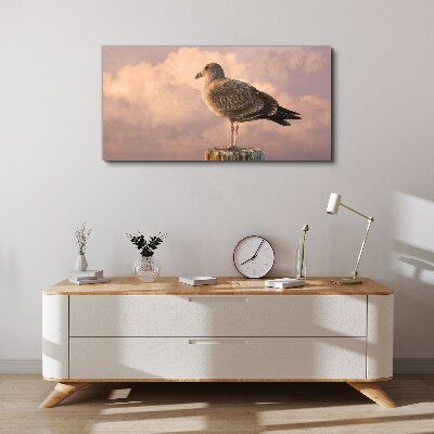 Winged Guardian in the Clouds Canvas Wall art