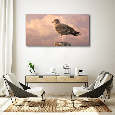 Winged Guardian in the Clouds Canvas Wall art