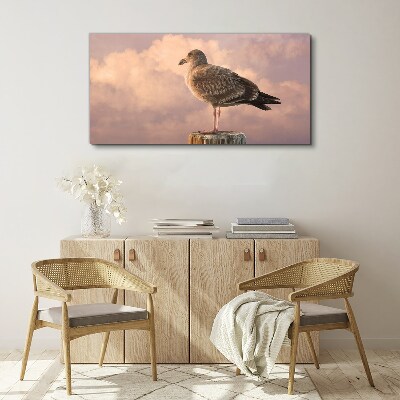 Winged Guardian in the Clouds Canvas Wall art