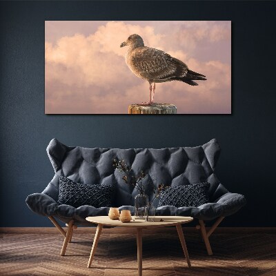 Winged Guardian in the Clouds Canvas Wall art