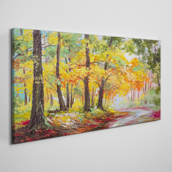 Autumn tree alley Canvas Wall art