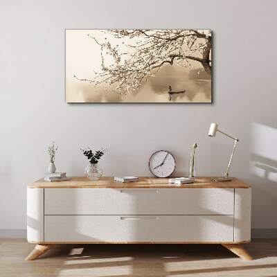 Sepia toned landscape Canvas Wall art