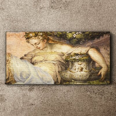 Muse in the Garden Canvas Wall art