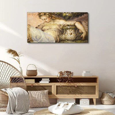 Muse in the Garden Canvas Wall art