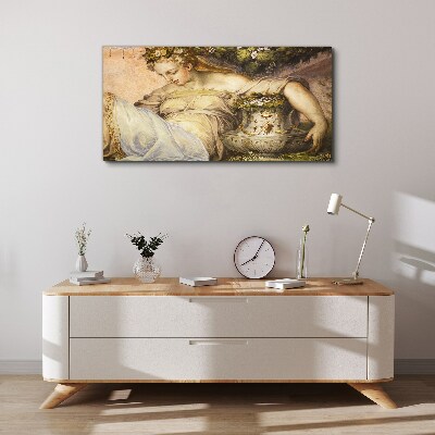 Muse in the Garden Canvas Wall art